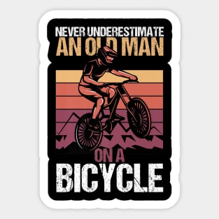 Never Underestimate An Old Guy With A Bicycle Sticker